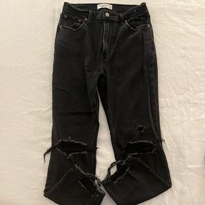 Abercrombie Ultra High Rise Ankle Straight